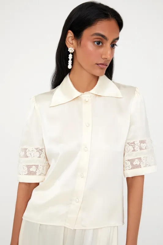Clematis Blouse - Ivory/Off-white sold by Shrimps
