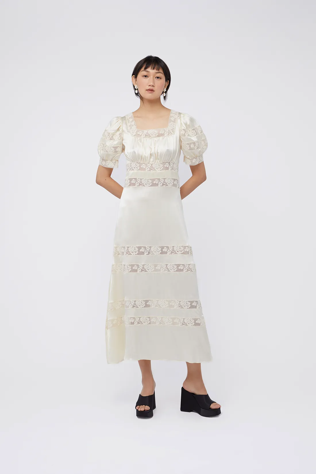 Cressida Dress - Ivory sold by Shrimps