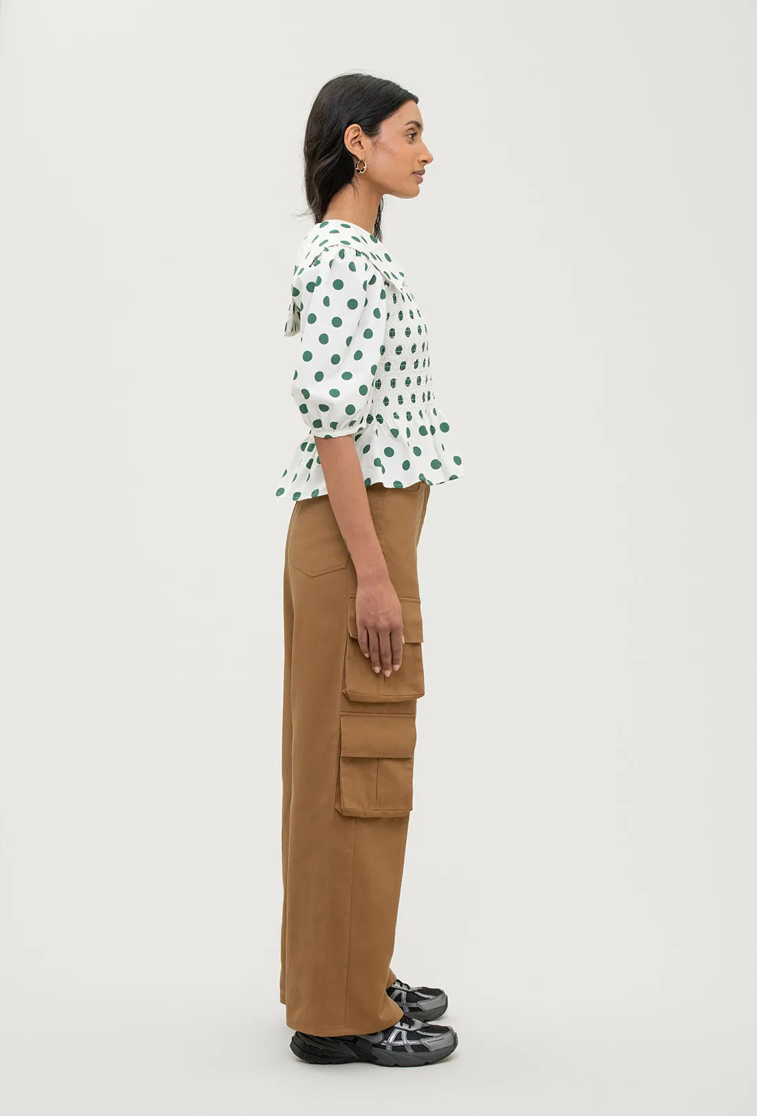 Rowan Blouse - Green Spot/Cream sold by Shrimps product image thumbnail 5
