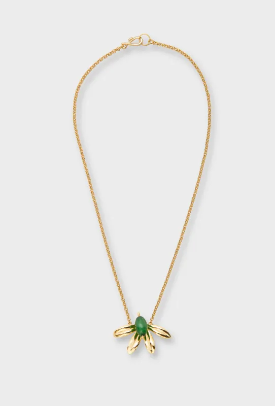 Sophia Necklace - Gold/Green made by Shrimps