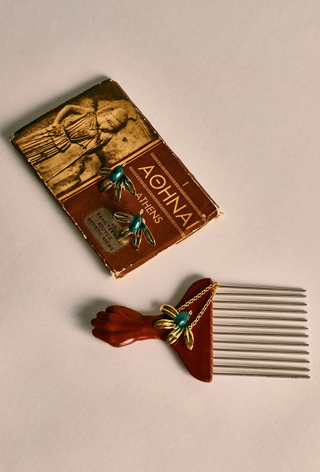 Sophia Necklace - Gold/Green sold by Shrimps product image thumbnail 2