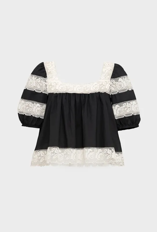 Nico Blouse - Black/Cream sold by Shrimps