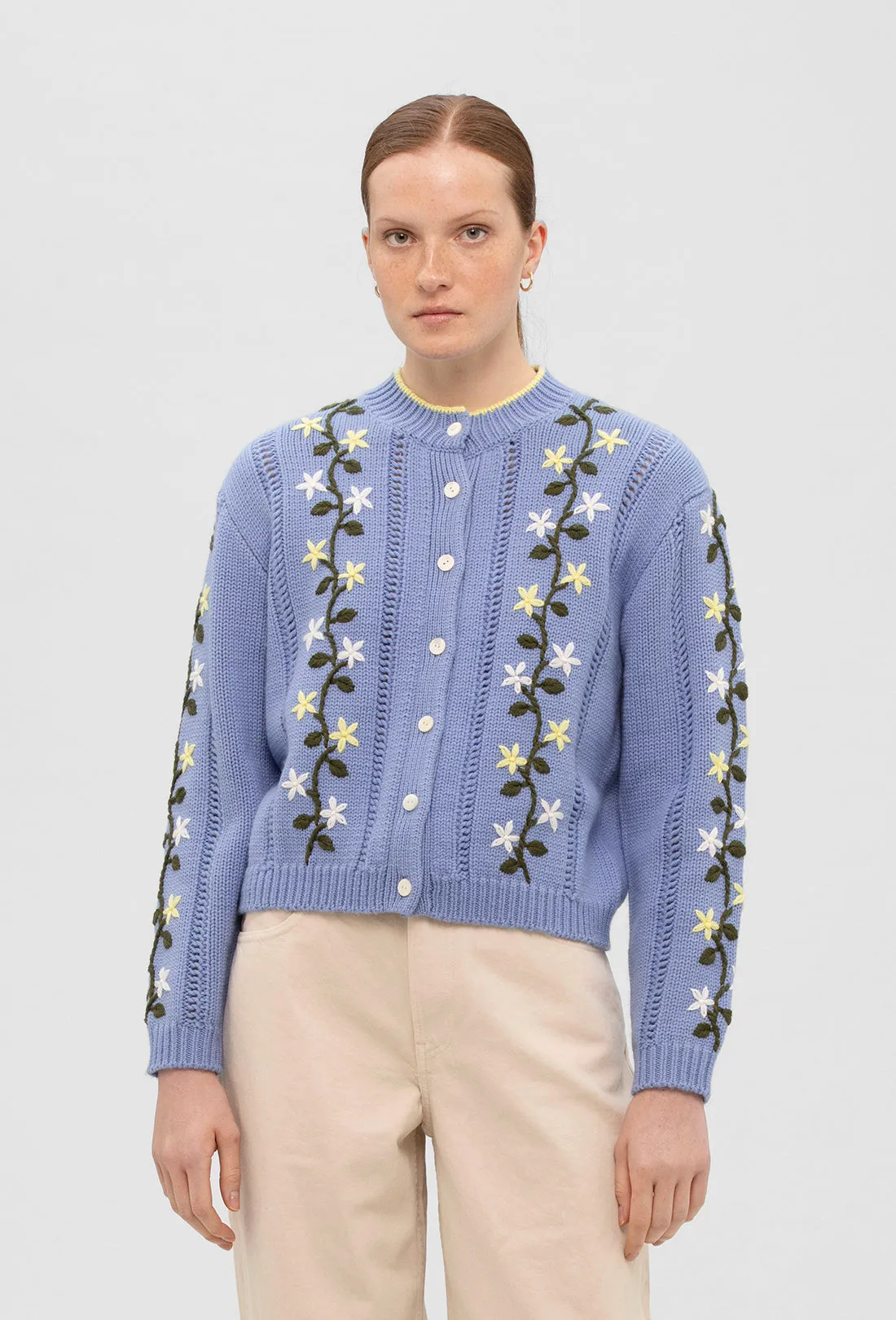 Hesper Cardigan - Greek Blue/Multi sold by Shrimps product image thumbnail 3