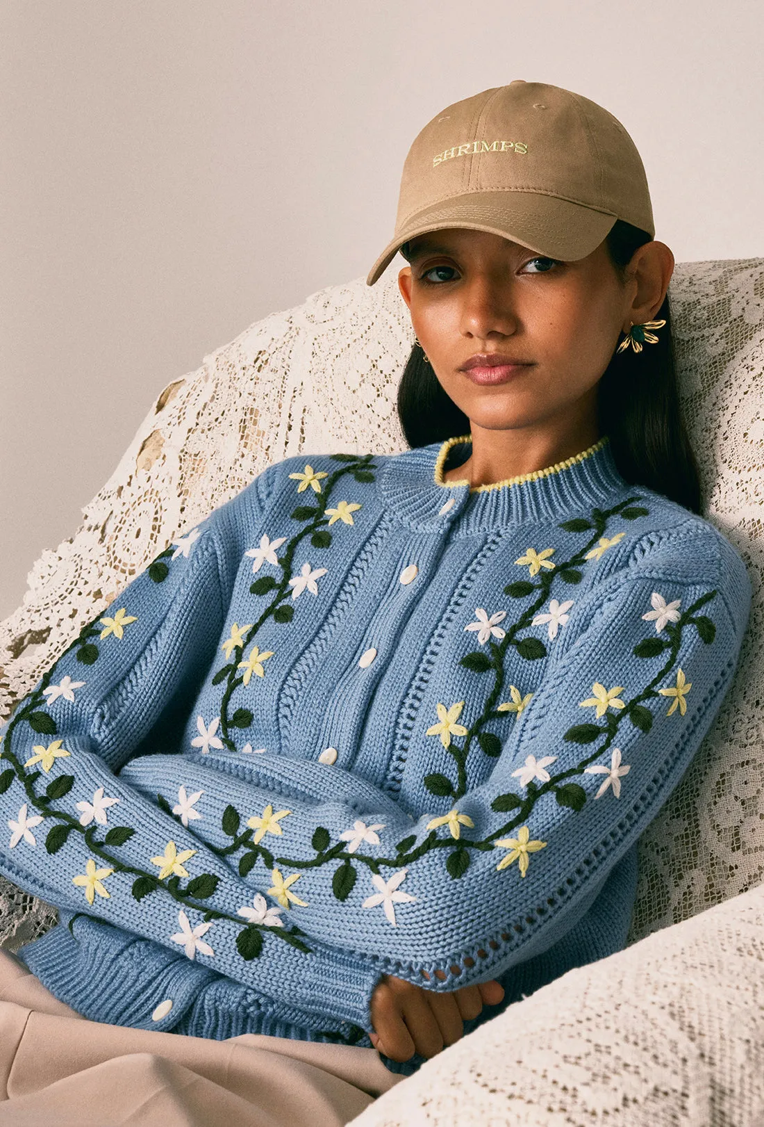 Hesper Cardigan - Greek Blue/Multi sold by Shrimps product image thumbnail 2