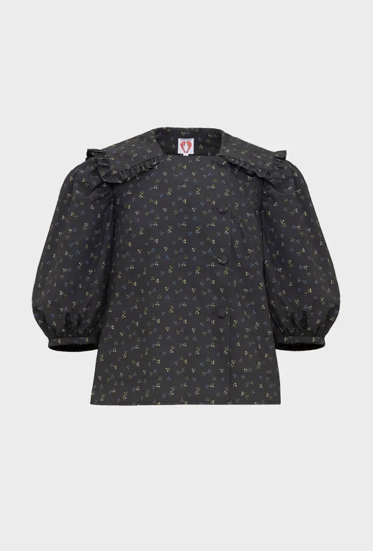 Brooke Blouse - Black Ditzy Floral sold by Shrimps