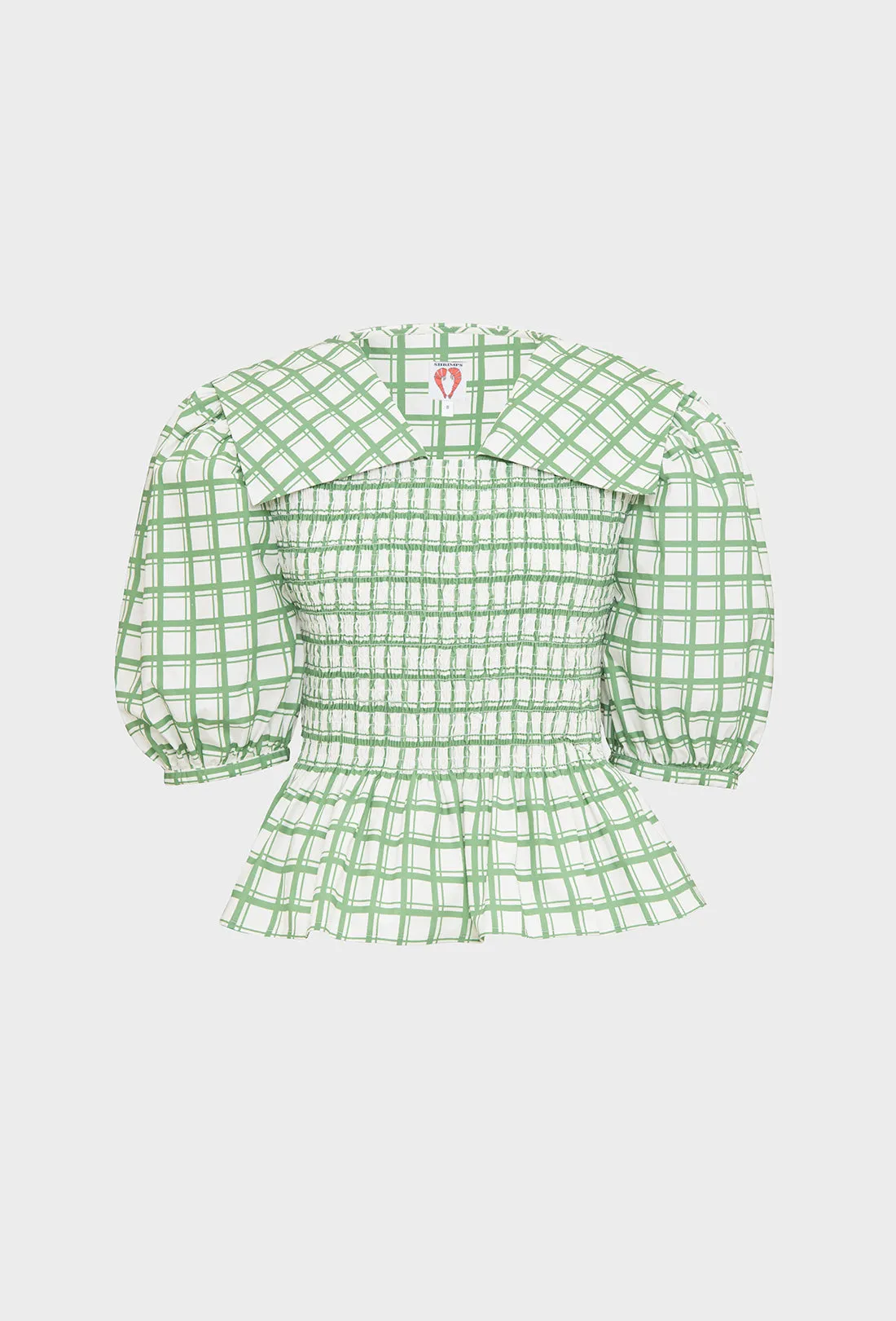 Rowan Blouse - Leaf Green Check sold by Shrimps product image thumbnail 3