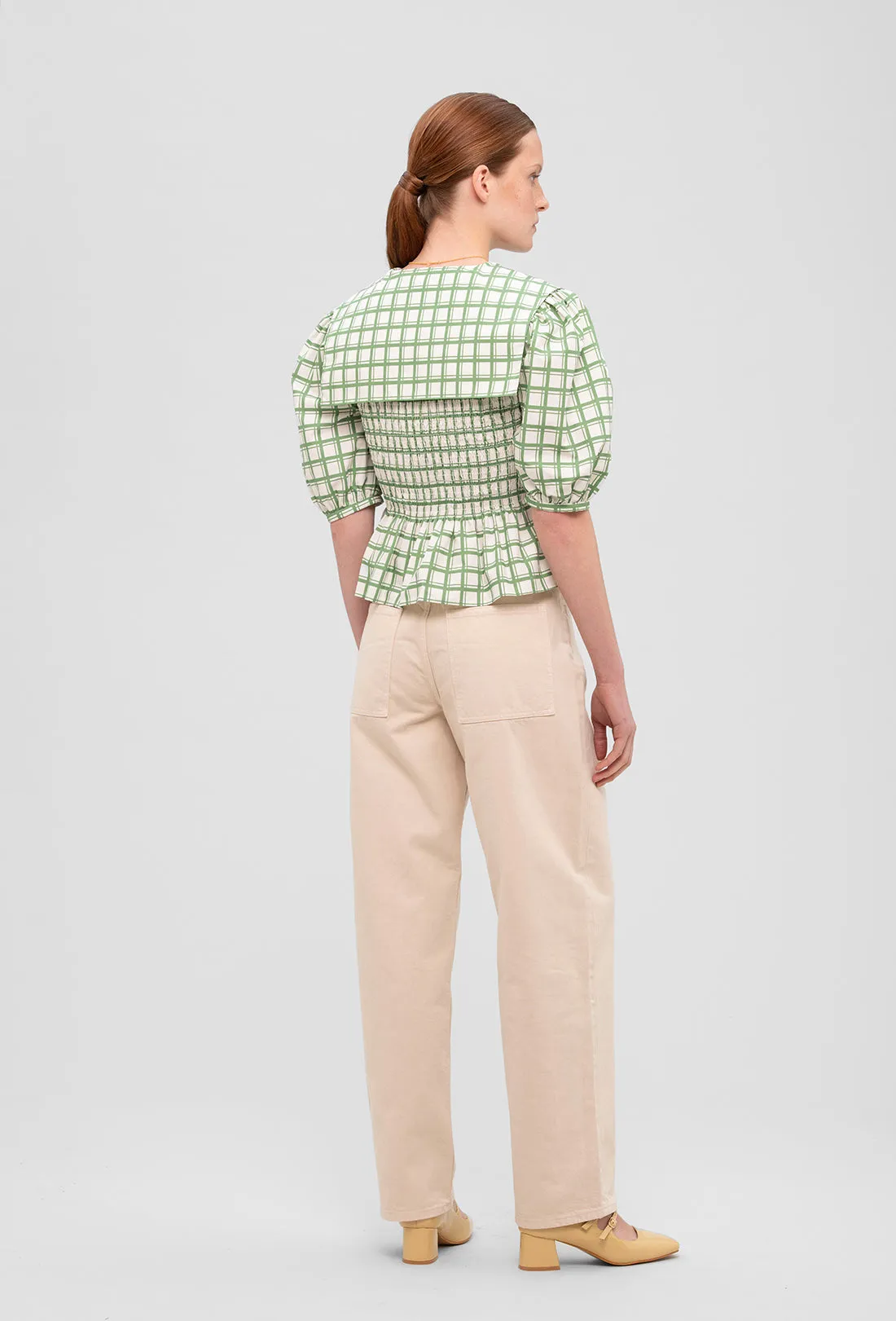 Rowan Blouse - Leaf Green Check sold by Shrimps product image thumbnail 5