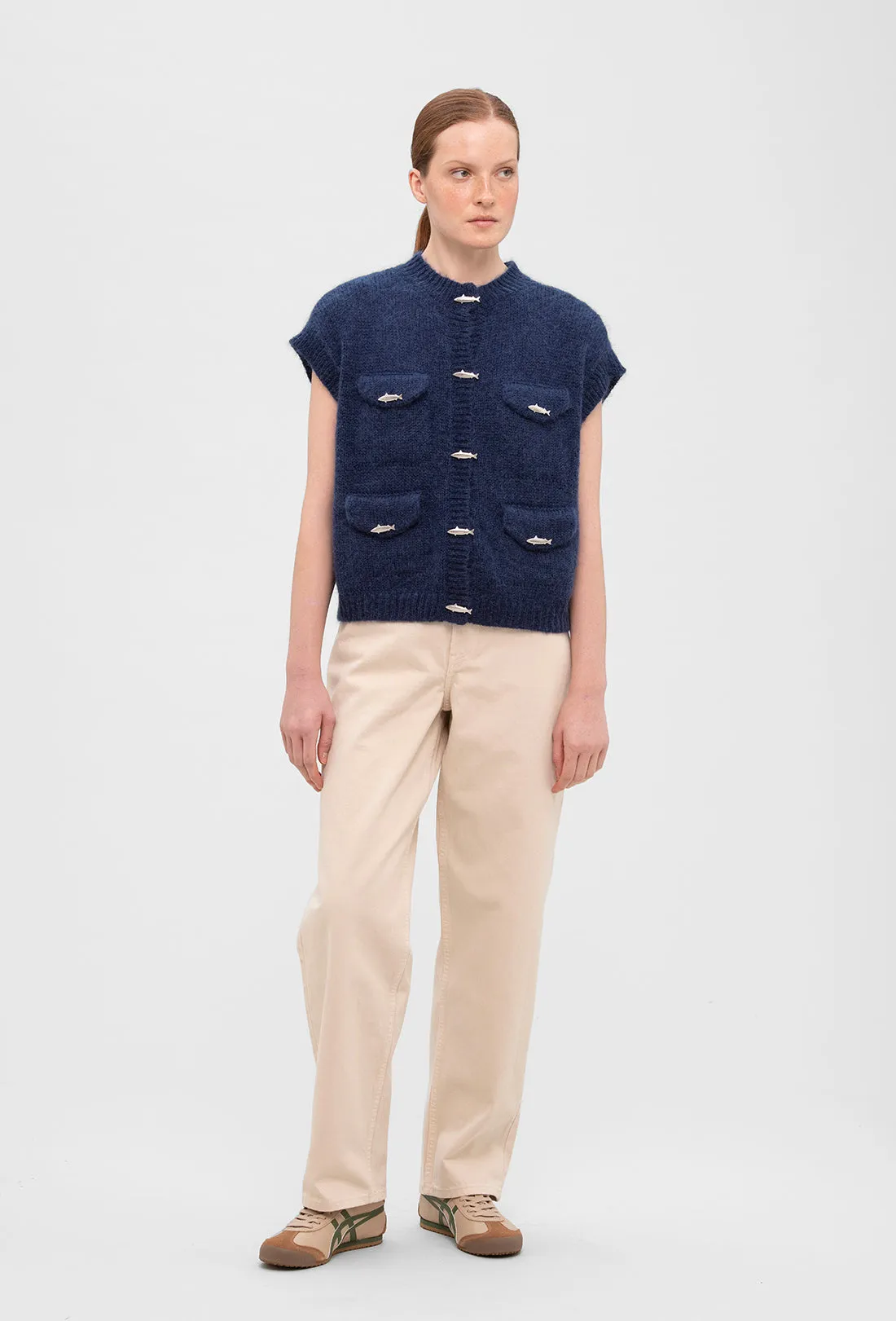 Lennox Vest - Navy sold by Shrimps product image thumbnail 4