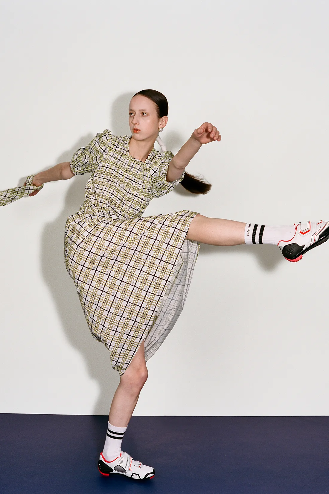 Daria Dress - Yellow/Black Check sold by Shrimps