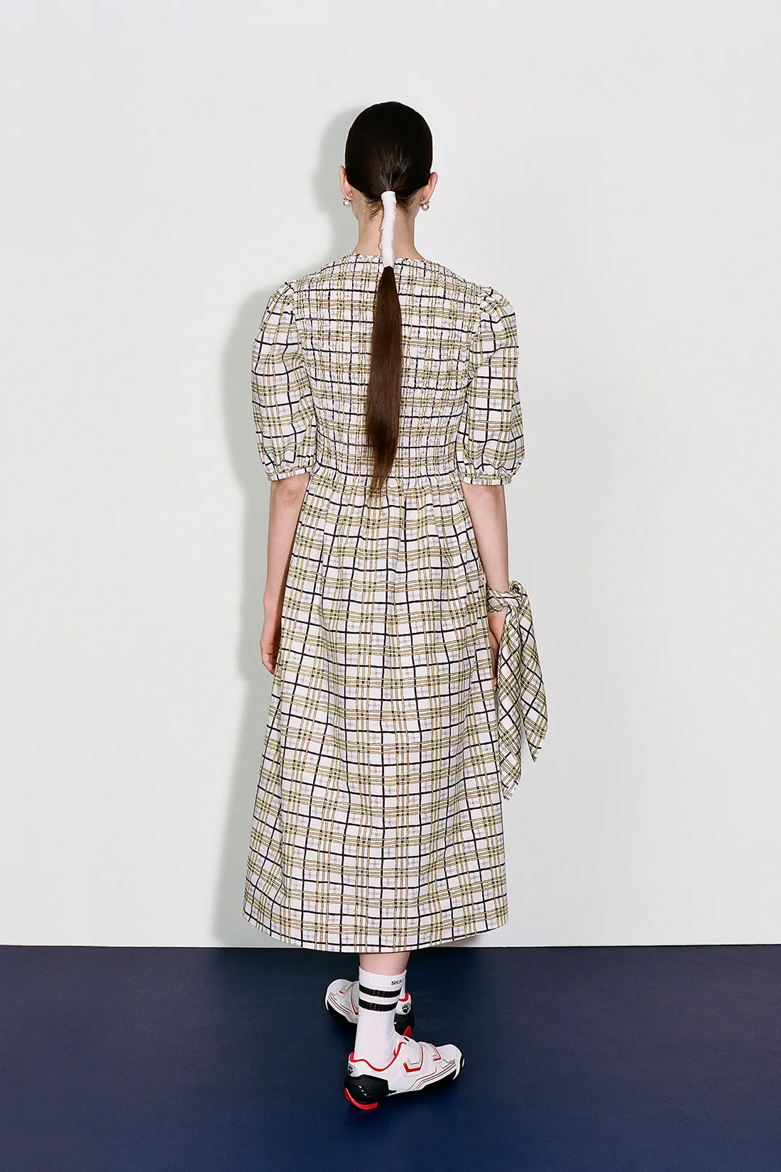Daria Dress - Yellow/Black Check sold by Shrimps product image thumbnail 4