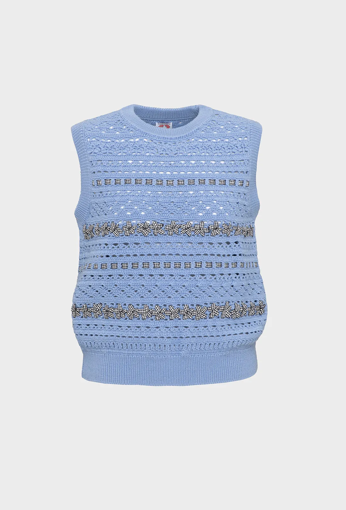 Salem Vest - Greek Blue Gingham sold by Shrimps product image thumbnail 2