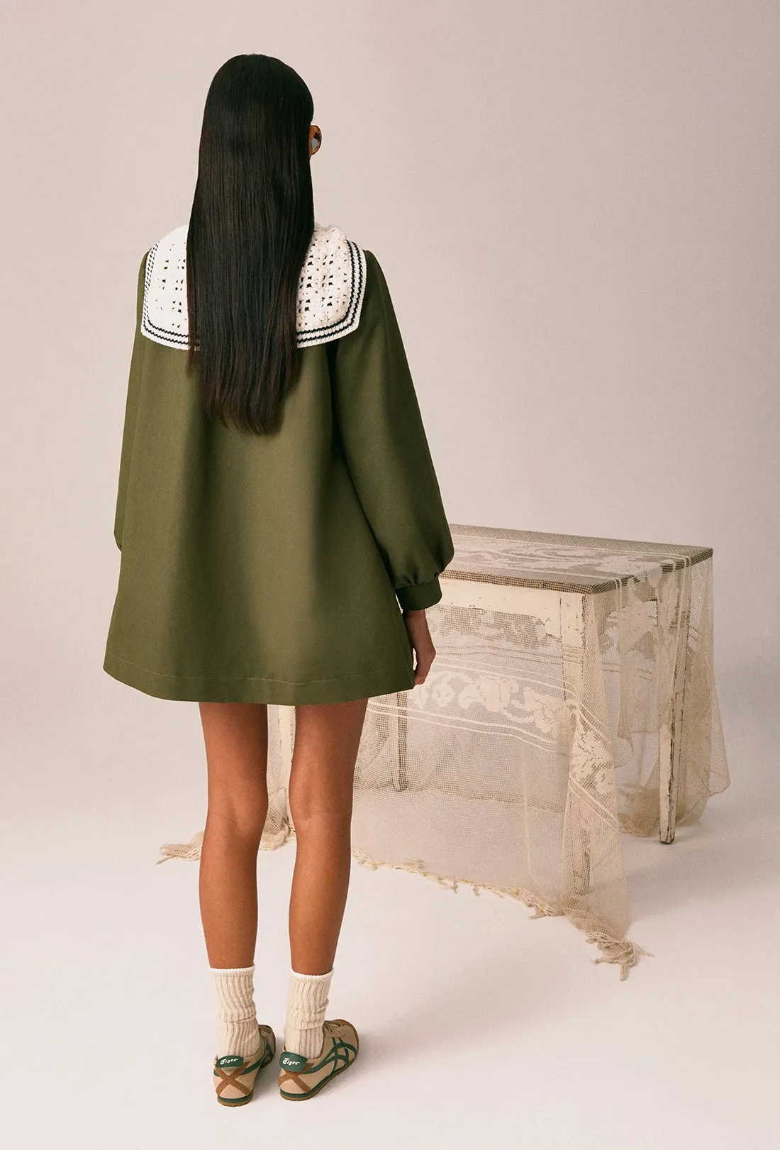 Hector Trench Coat - Caper Green sold by Shrimps product image thumbnail 3