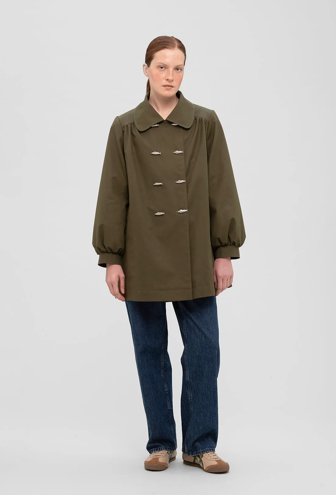 Hector Trench Coat - Caper Green sold by Shrimps product image thumbnail 4