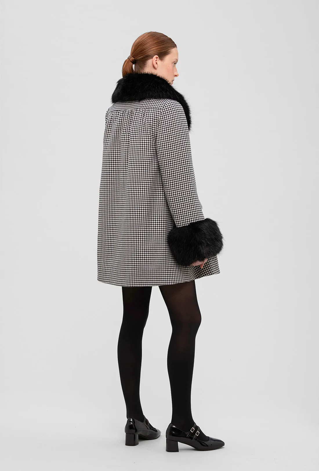 Laurel Coat - Black Gingham sold by Shrimps product image thumbnail 4