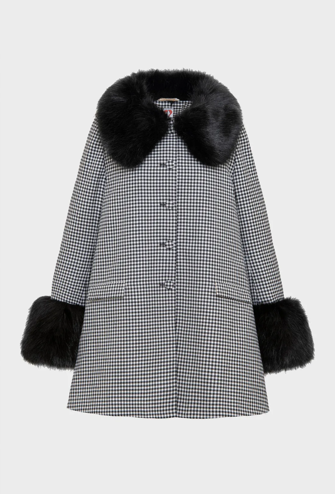 Laurel Coat - Black Gingham sold by Shrimps product image thumbnail 2