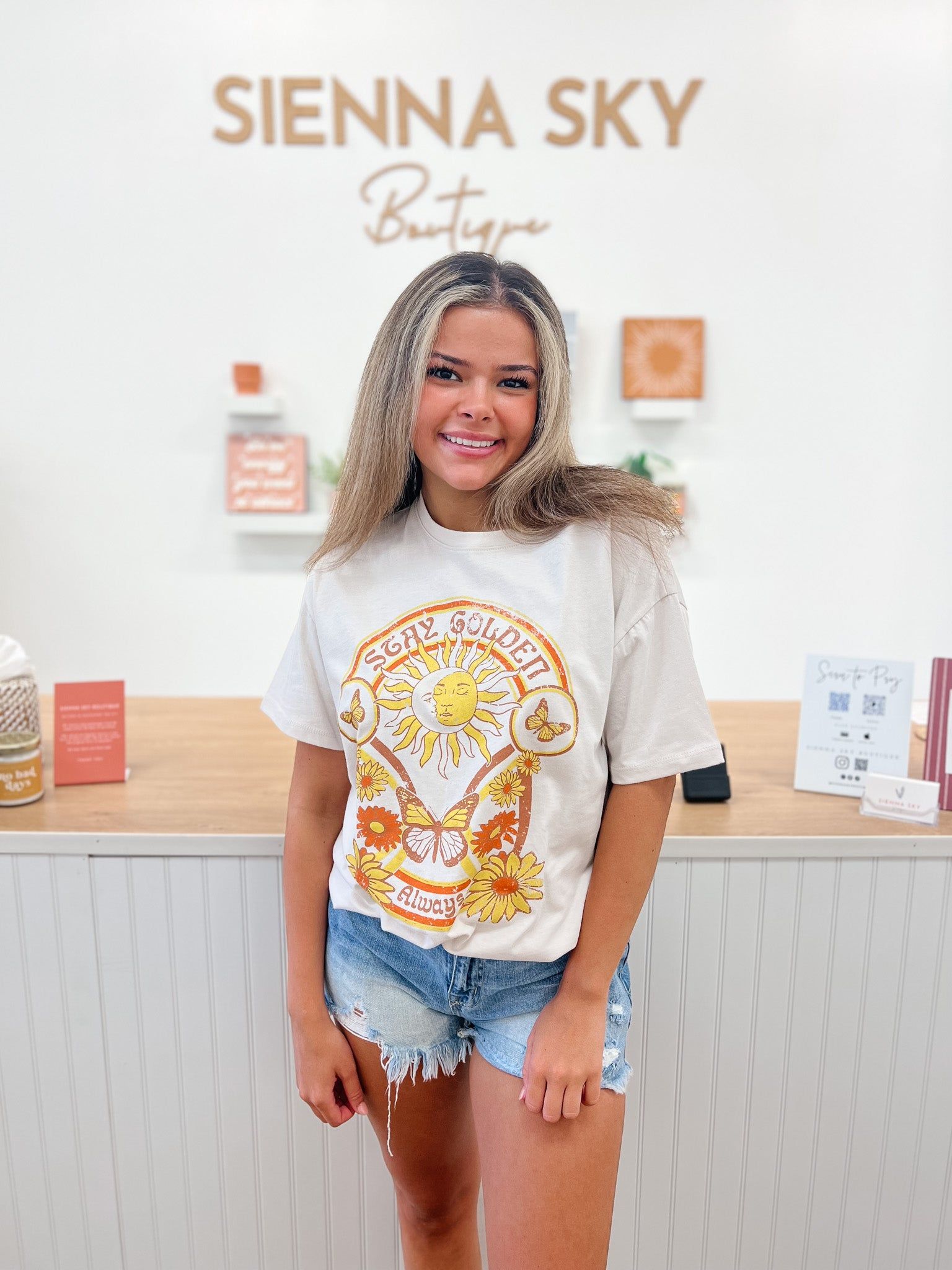 Stay Golden Tee sold by Sienna Sky product image thumbnail 2