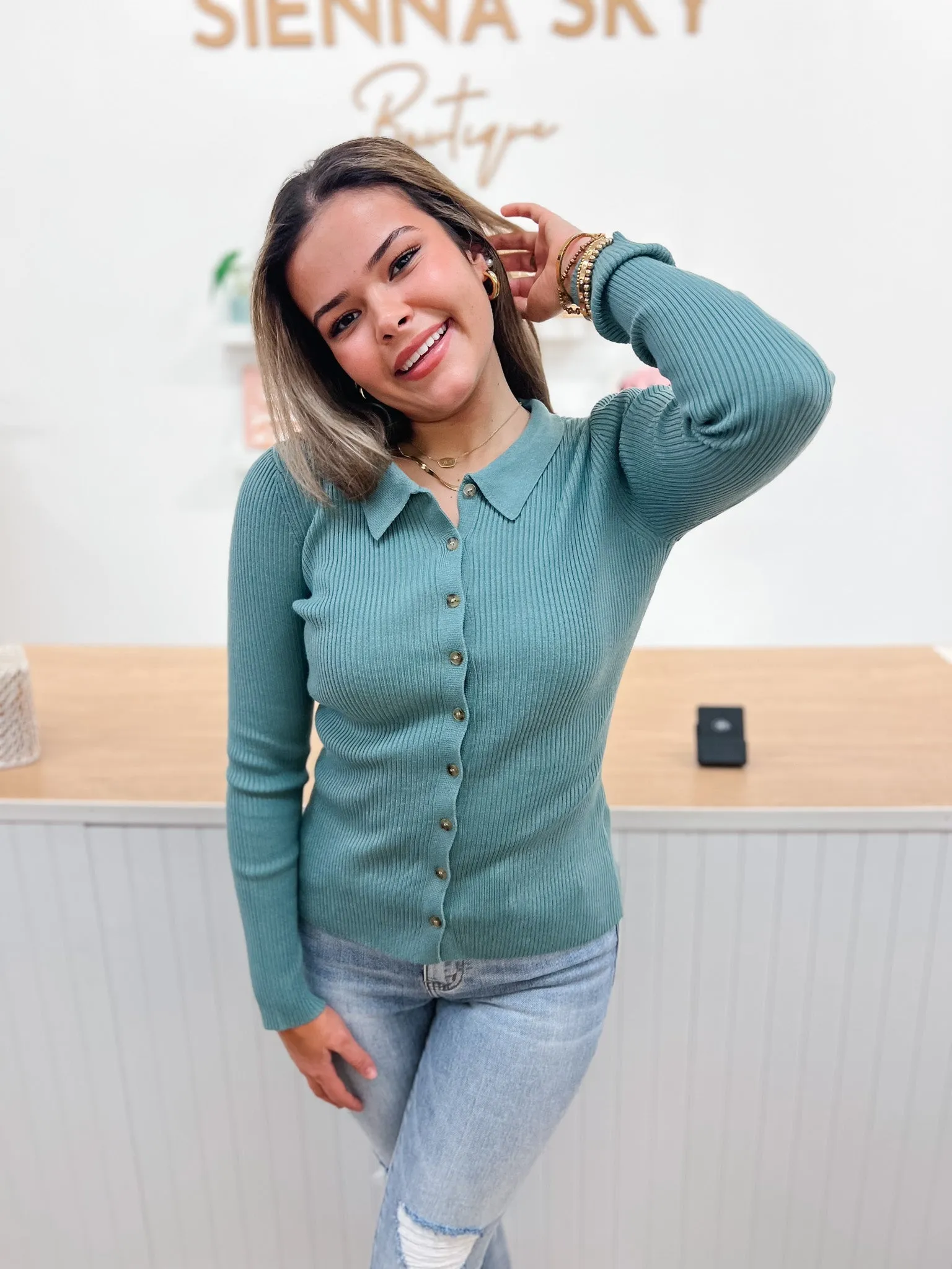 Sage Sweater Top sold by Sienna Sky