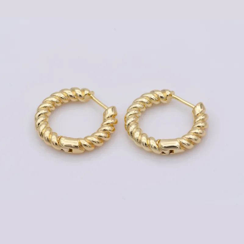 Chunky Twist Hoop Earrings sold by Sienna Sky