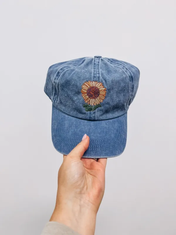 Sunflower Baseball Cap Hat sold by Sienna Sky