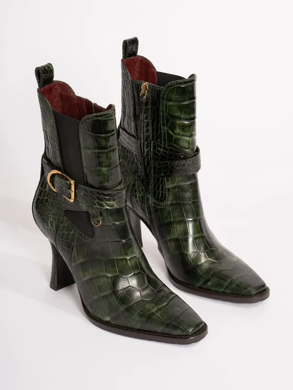 Naomy Embossed Croco Boot sold by Sies Marjan
