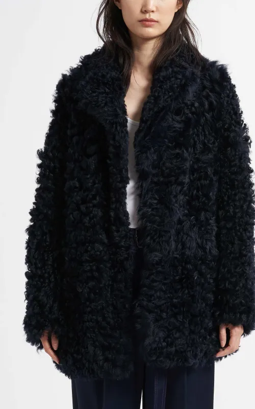 Pippa Tigrado Shearling Peacoat made by Sies Marjan