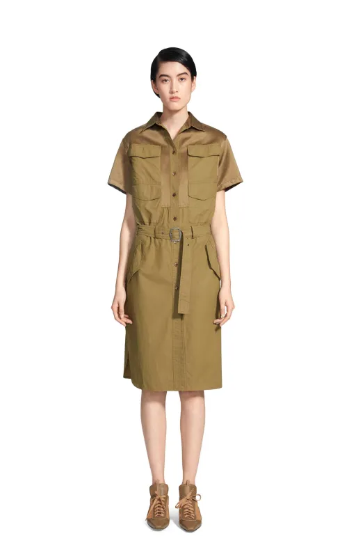 Mila Washed Satin Short Sleeve Pocket Dress made by Sies Marjan