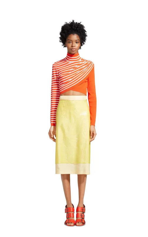 Jenn Fine Crepe Wrap Crop Turtleneck Sweater made by Sies Marjan