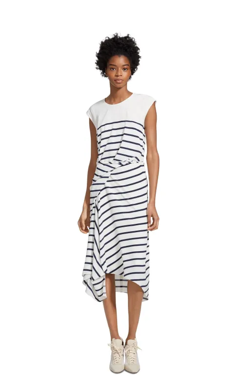 Anita Silk Stripe Dress made by Sies Marjan