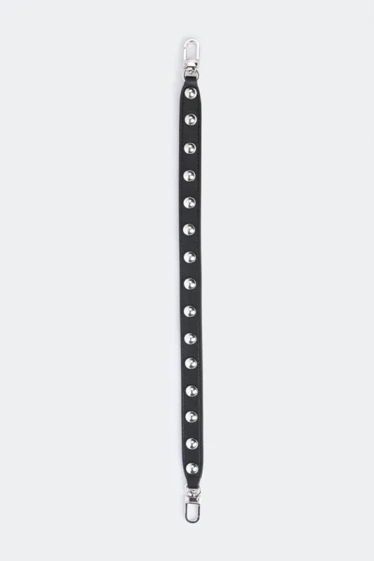 Vegan Leather Studded Strap in Black/Silver made by Simon Miller
