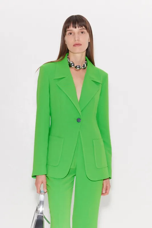 Sola Crepe Blazer in Gummy Green sold by Simon Miller