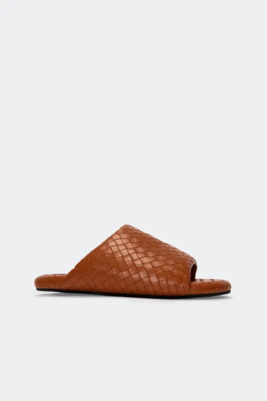 Woven Bubble Slide in Chestnut sold by Simon Miller