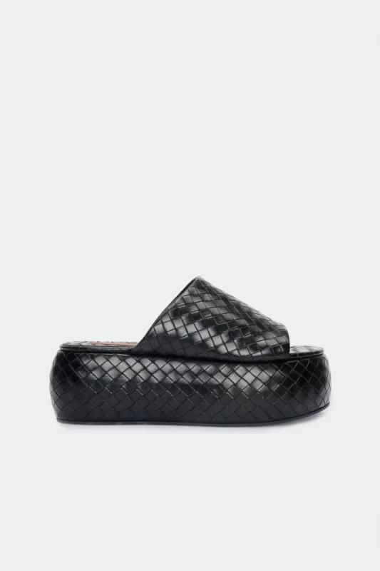 Woven Cloudy Platform in Black sold by Simon Miller