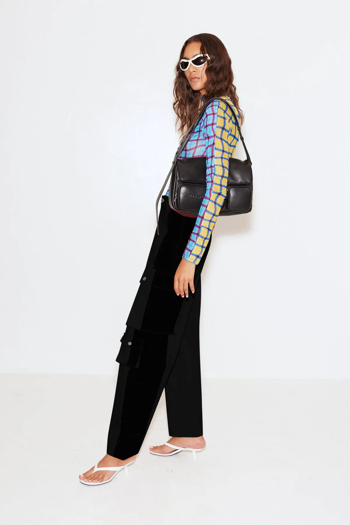 Combo Wendel Top in Blue Yellow Plaid sold by Simon Miller product image thumbnail 2