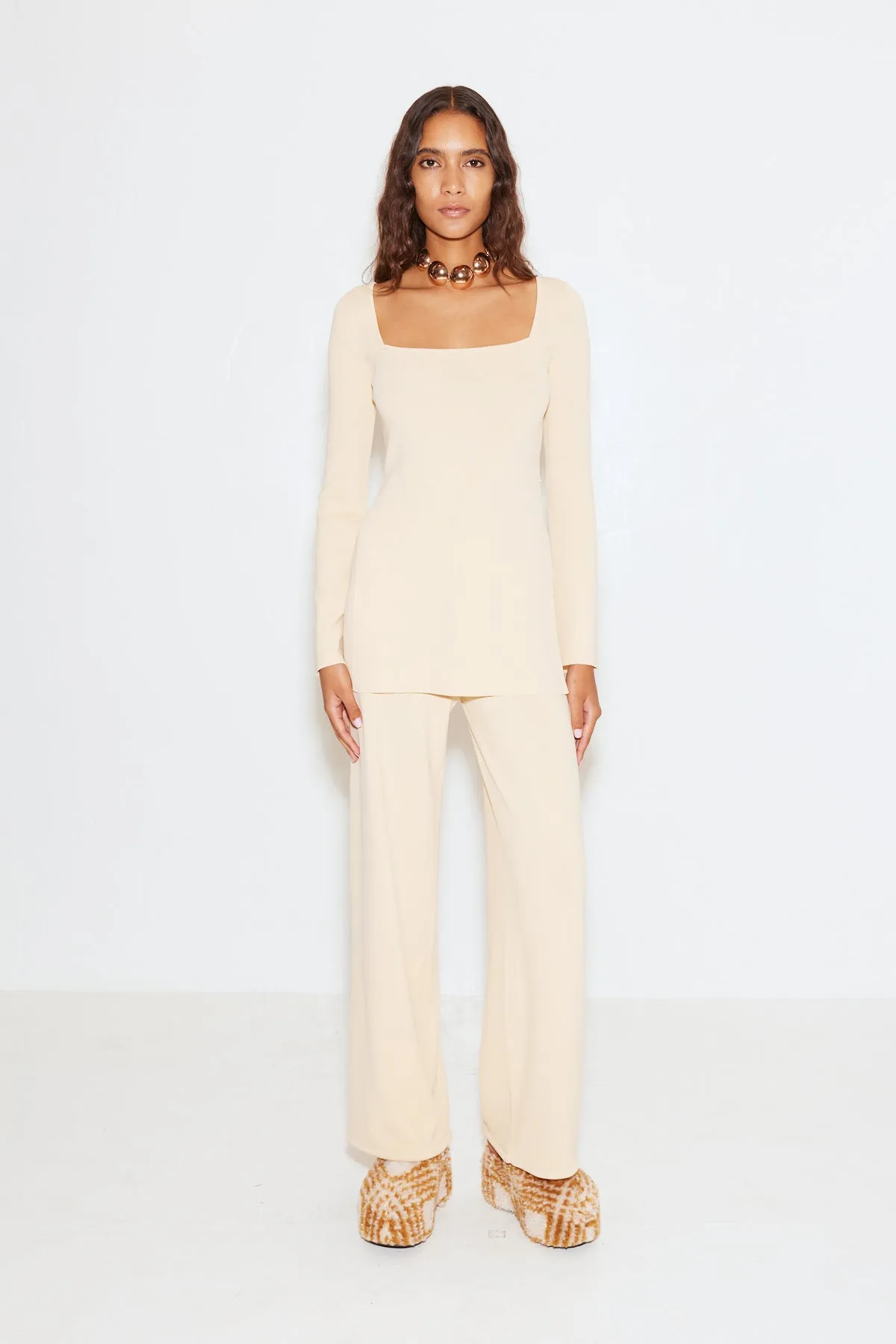 Knits By Jabber Pant in Cream sold by Simon Miller product image thumbnail 2