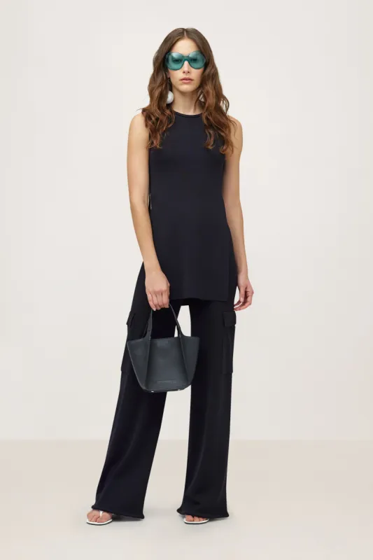 Knits By Cargo Jabber Pant in Black sold by Simon Miller