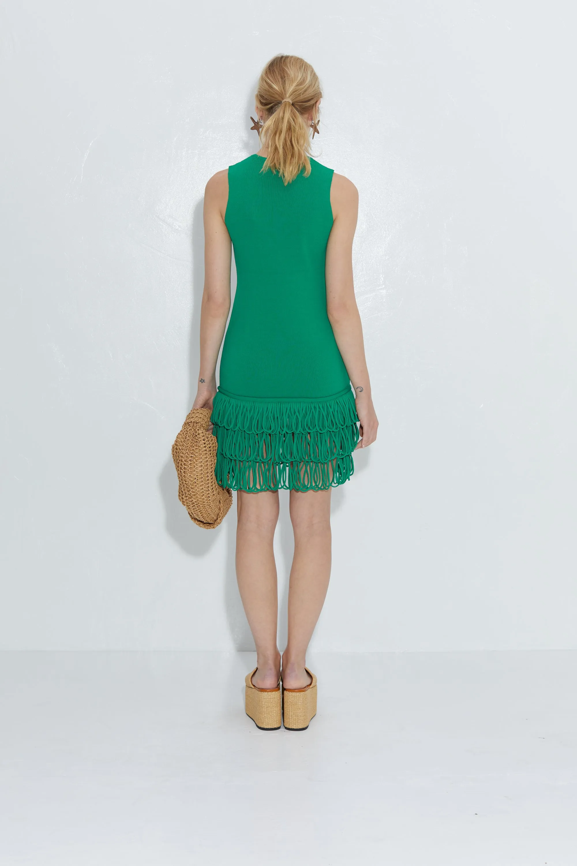 Knits By Albers Mini Dress in Gummy Green sold by Simon Miller product image thumbnail 3