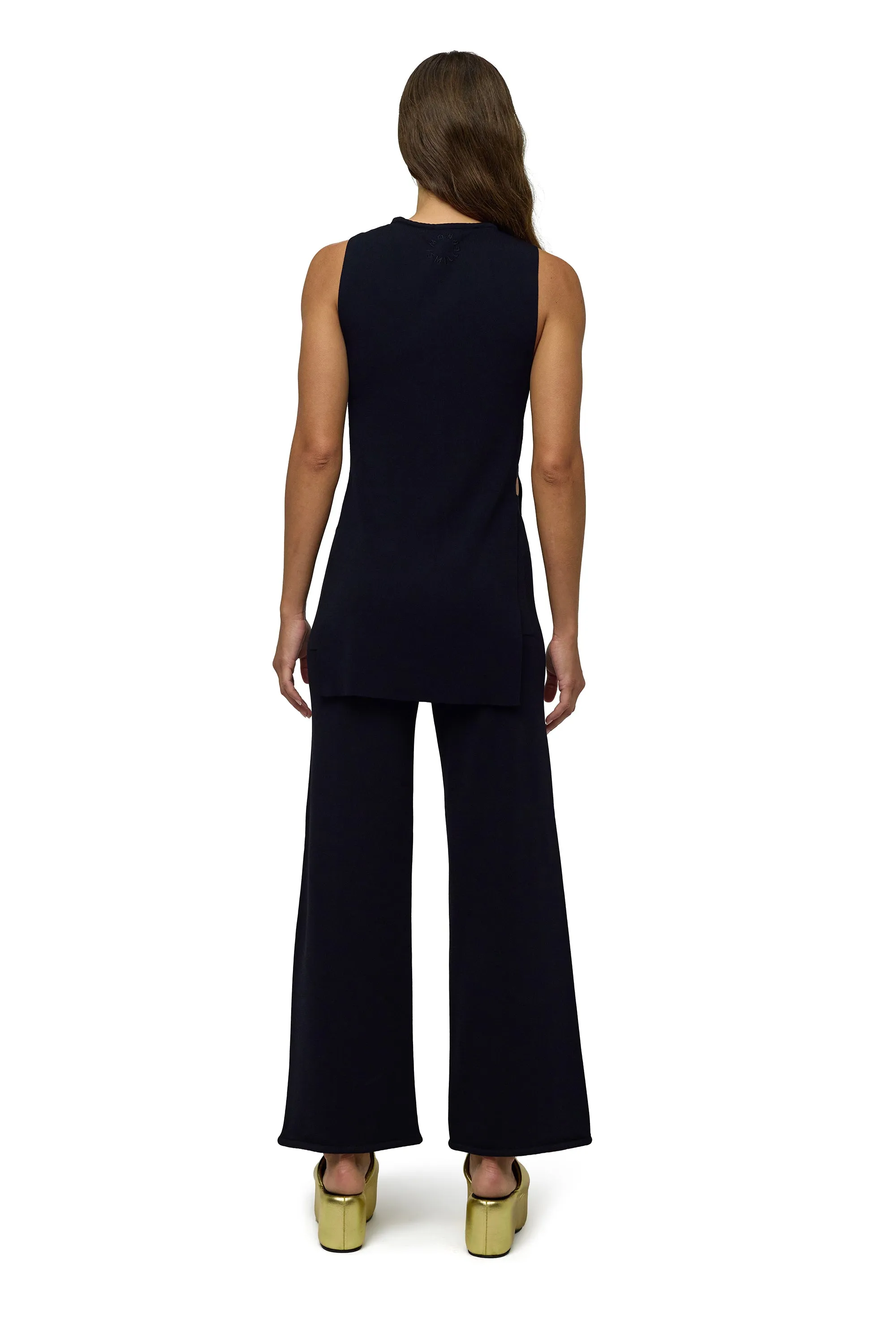 Knits By Cropped Jabber Pant in Black sold by Simon Miller product image thumbnail 4