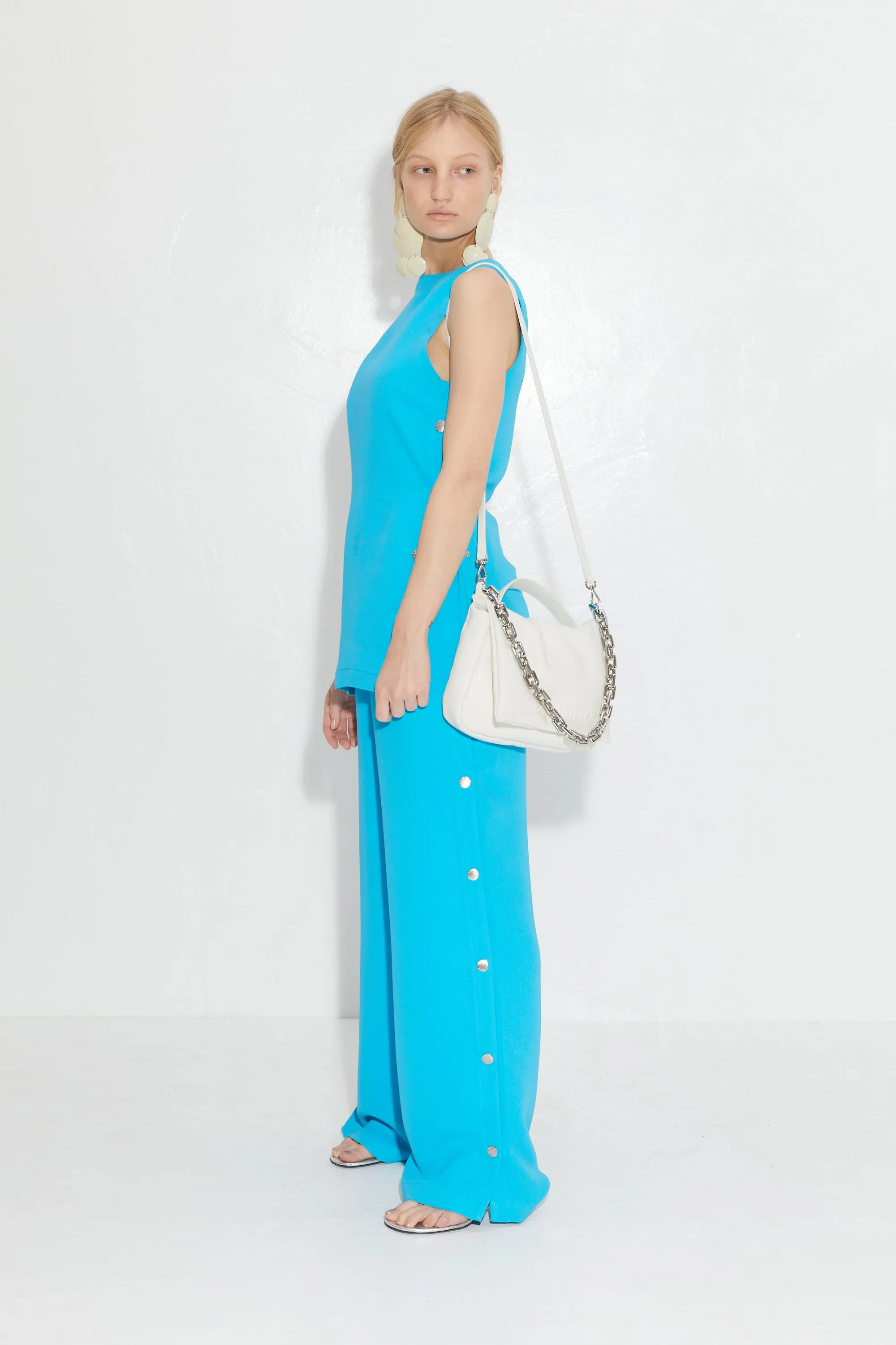 Zweeny Crepe Pant in Blue Lagoon sold by Simon Miller product image thumbnail 2