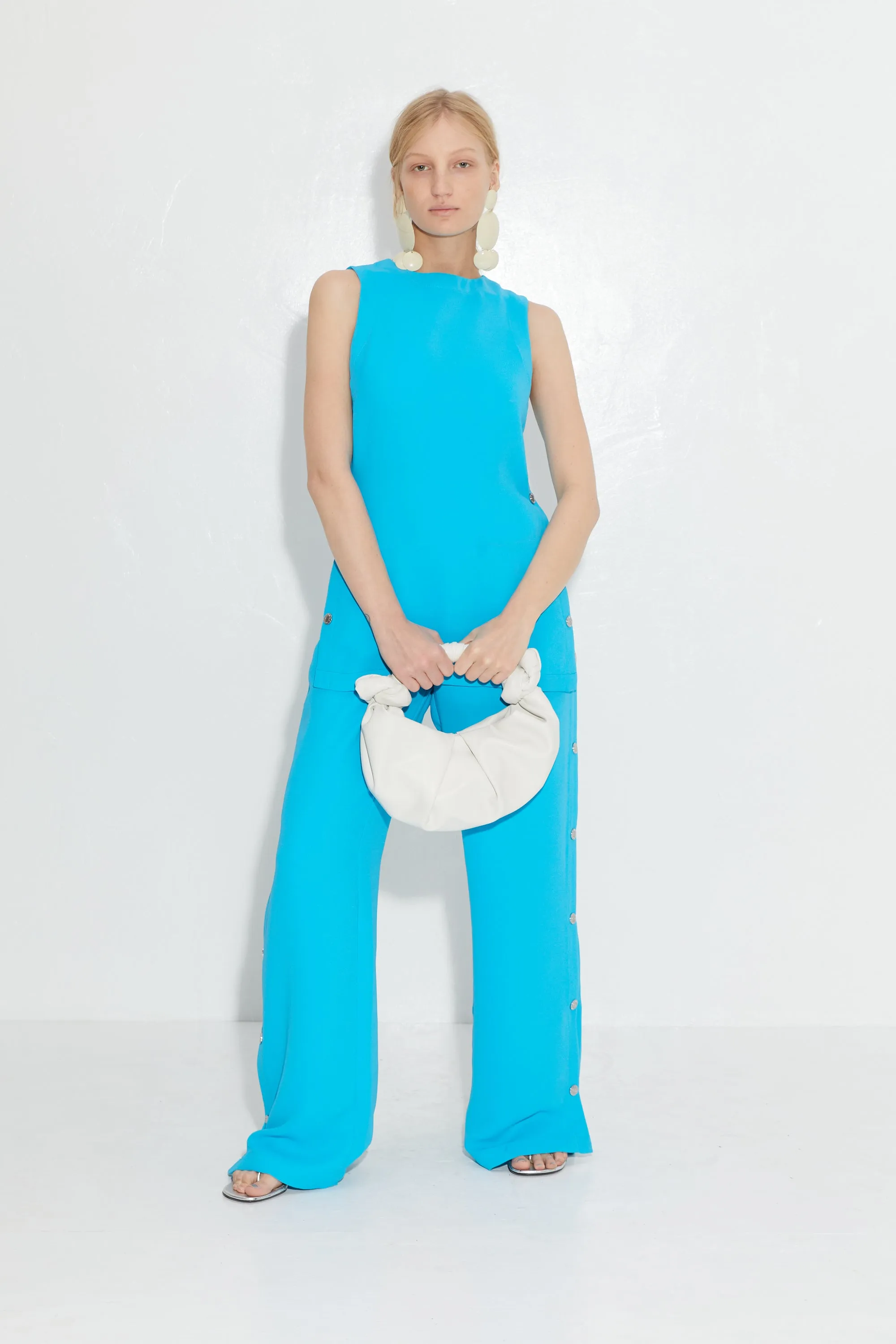 Zweeny Crepe Pant in Blue Lagoon sold by Simon Miller product image thumbnail 5