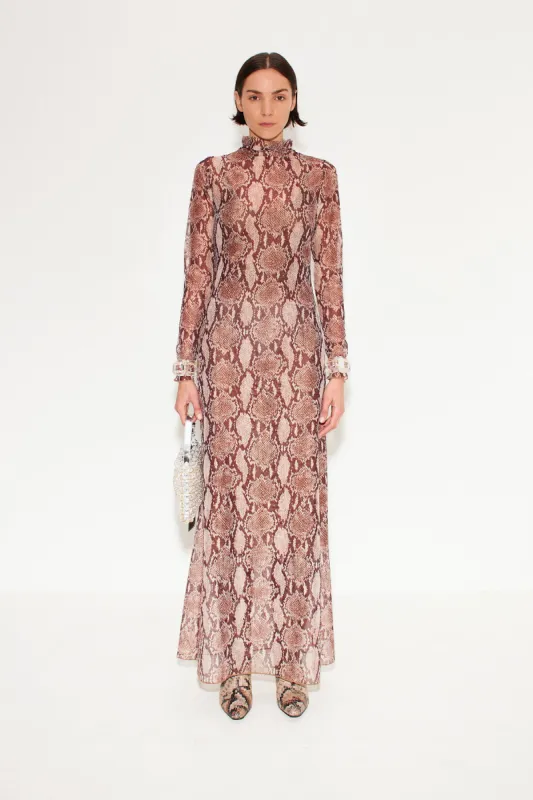 Zesty Mesh Dress in Snake Print made by Simon Miller