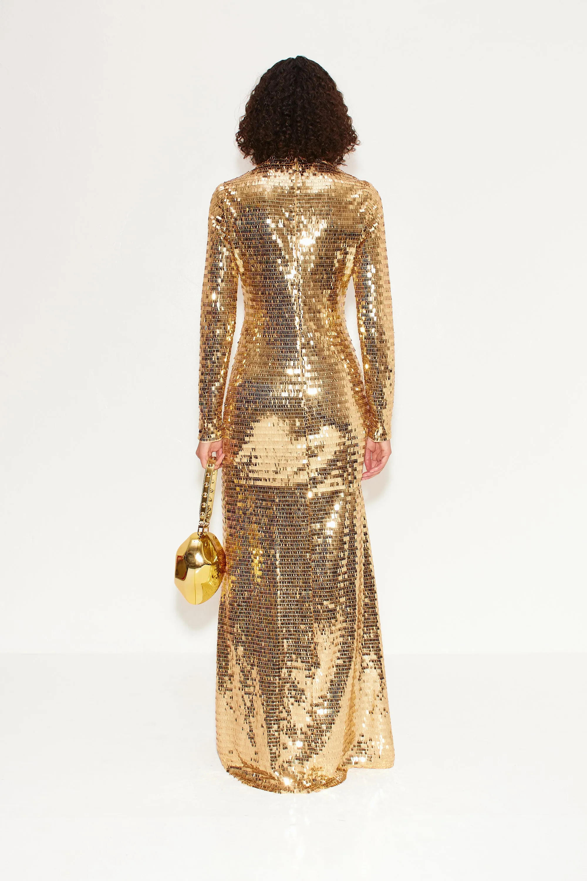 Sequin Sculpty Dress In Star Gold sold by Simon Miller product image thumbnail 4