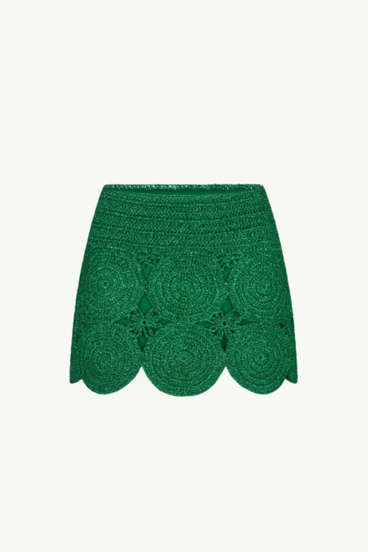 Beep Beep Mini Skirt in Gummy Green sold by Simon Miller