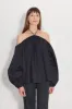 Oleander Poplin Top in Black sold by Simon Miller