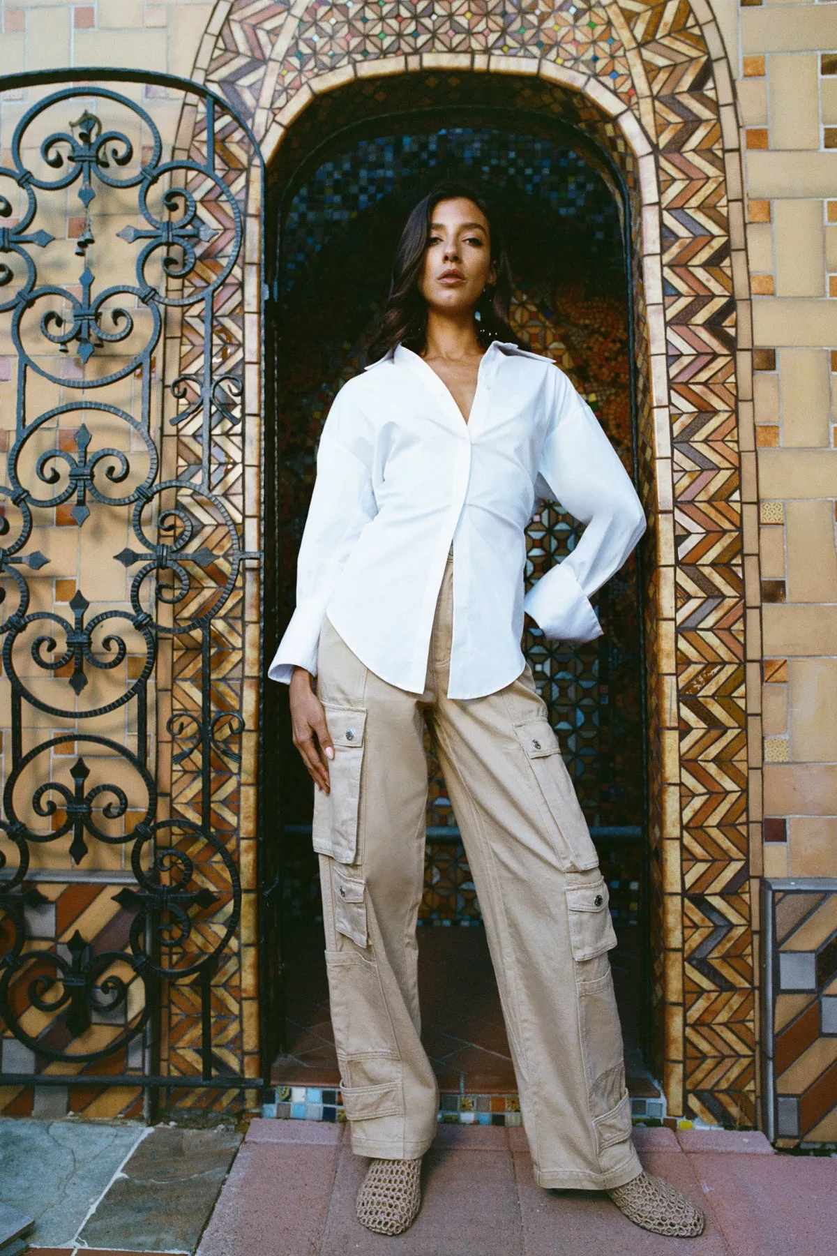 Campo Twill Pant in Khaki sold by Simon Miller product image thumbnail 2