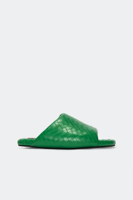 Woven Bubble Slide in Gummy Green sold by Simon Miller
