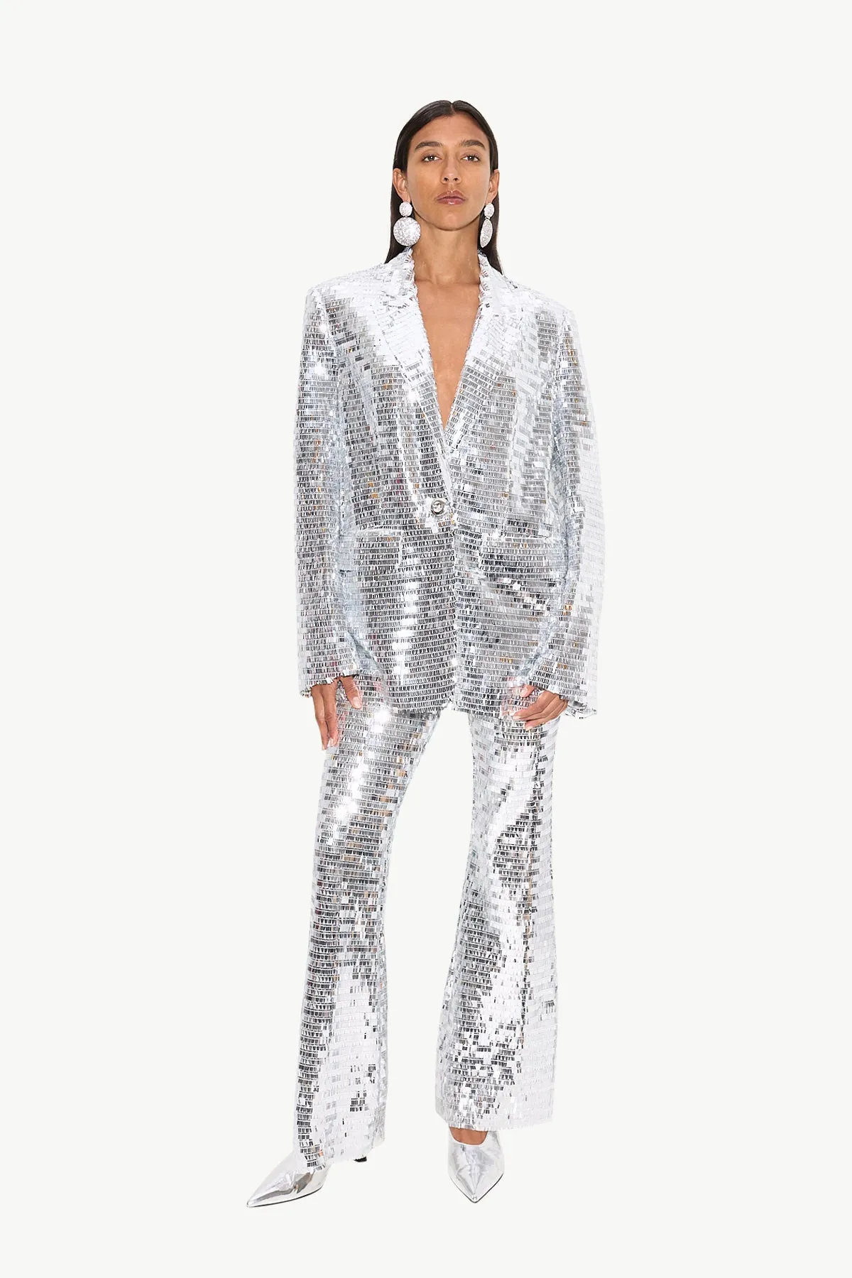 Sequin Robo Pant in Satellite Silver sold by Simon Miller product image thumbnail 4