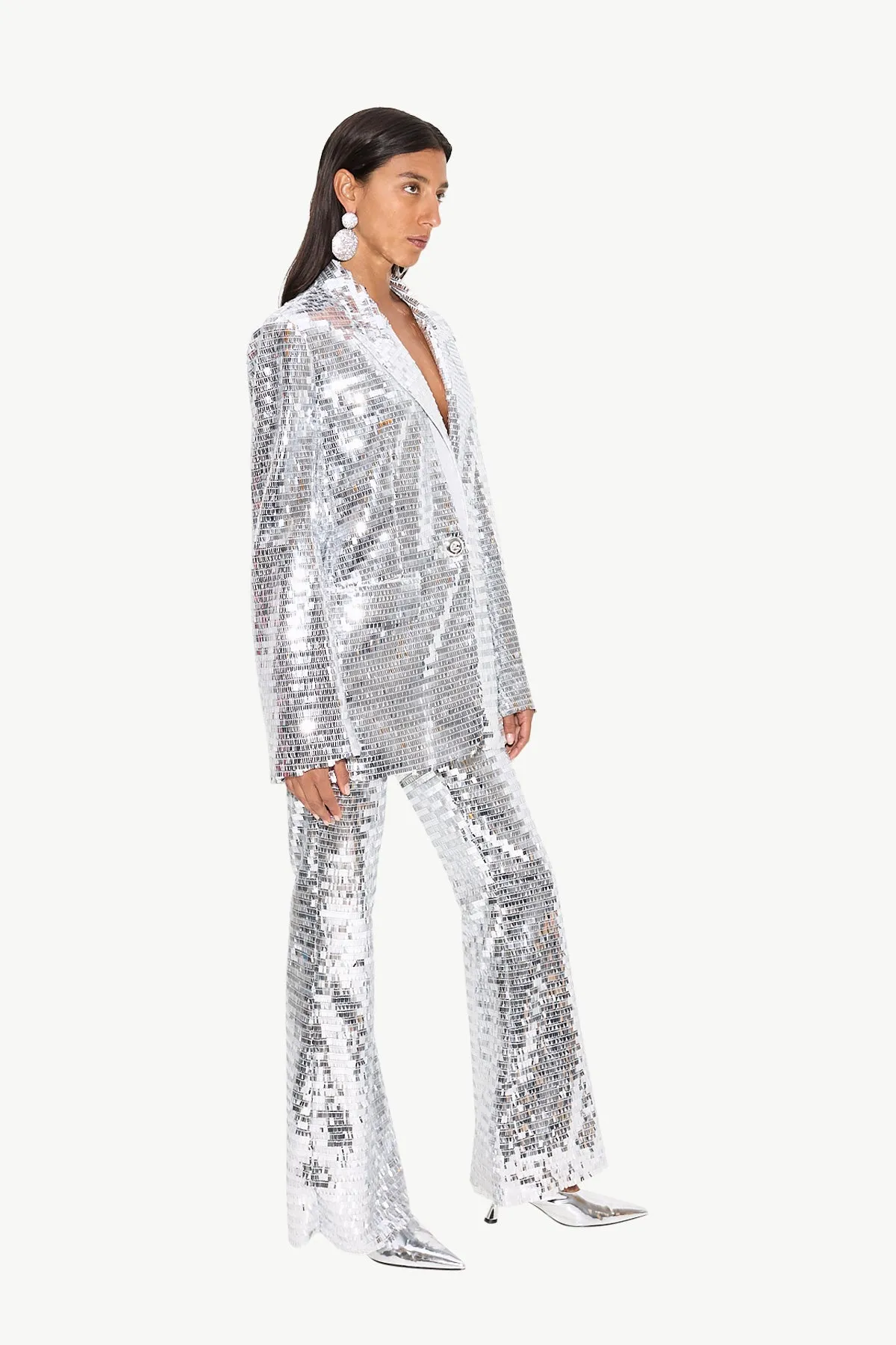Sequin Robo Pant in Satellite Silver sold by Simon Miller product image thumbnail 2