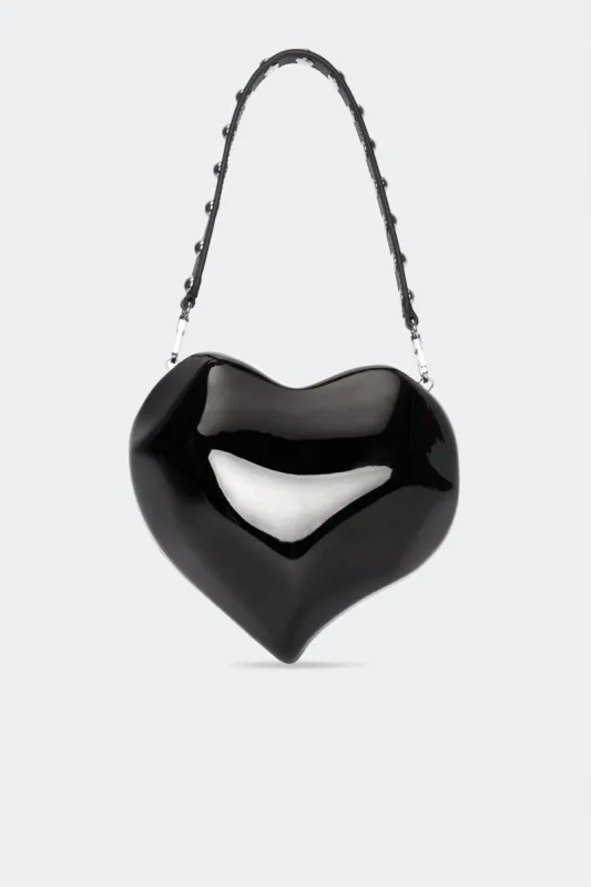Molded Heart Bag in Black sold by Simon Miller