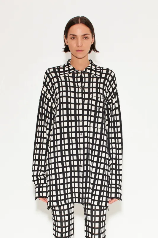 Knits By Blaz Jacket in Windowpane made by Simon Miller