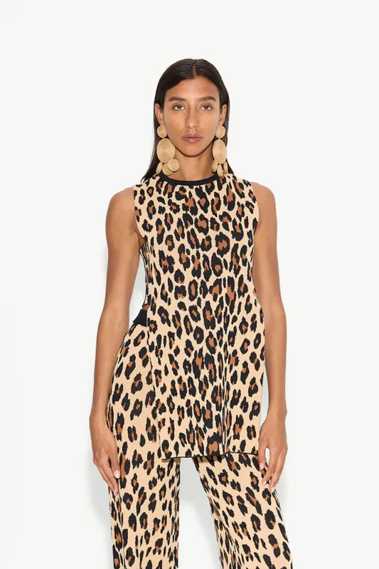 Knits By Canoga Top in Cheetah sold by Simon Miller